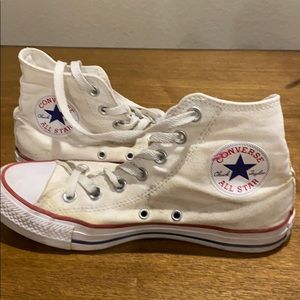 White hightop converse